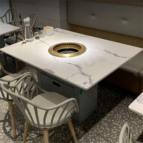 日式烤肉店餐桌_下排烟日式无烟烤肉桌