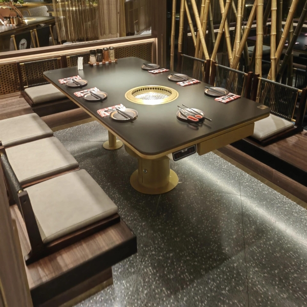 日式自助烤肉下排烟无烟电烤烤肉桌