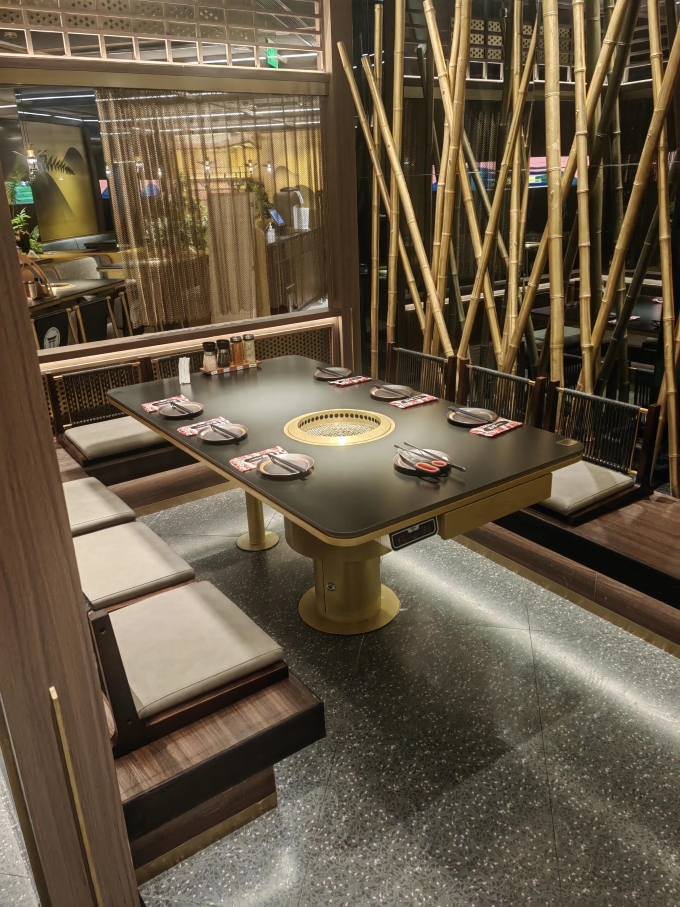 日式自助烤肉下排烟无烟电烤烤肉桌