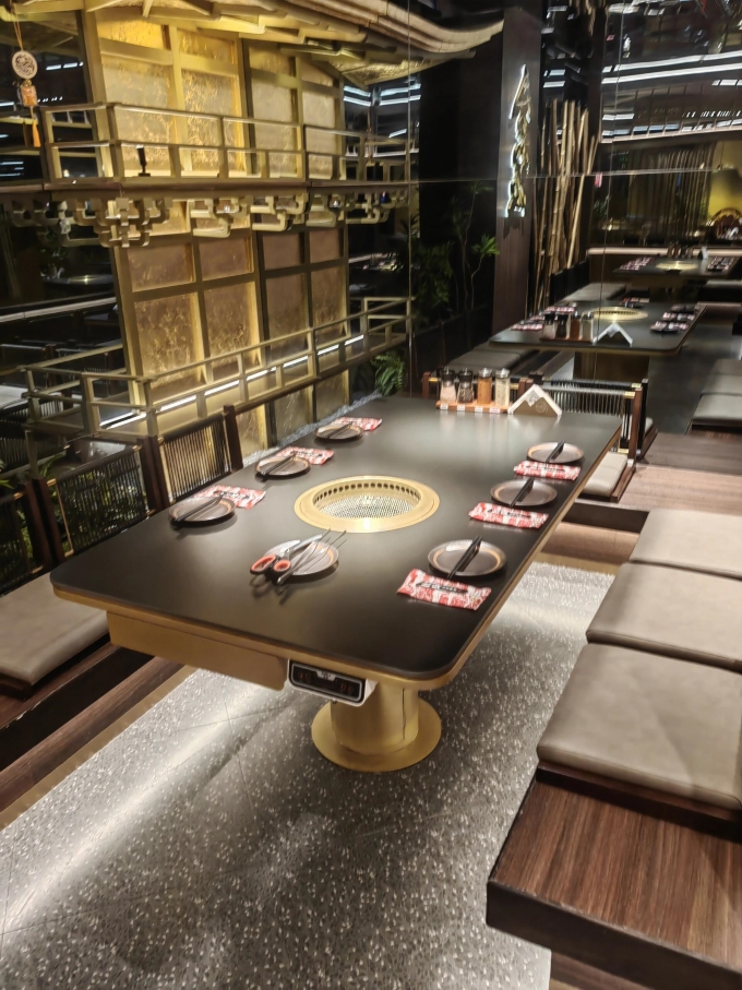 日式自助烤肉下排烟无烟电烤烤肉桌