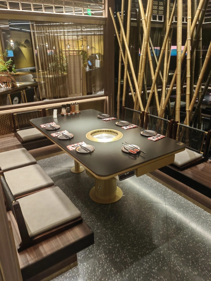 日式自助烤肉下排烟无烟电烤烤肉桌