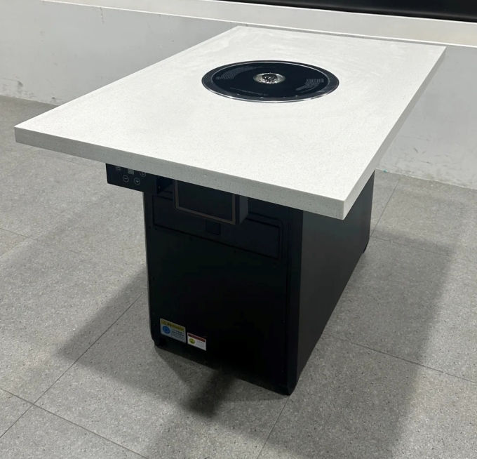 韩式烤肉店大理石无烟净化烤肉桌