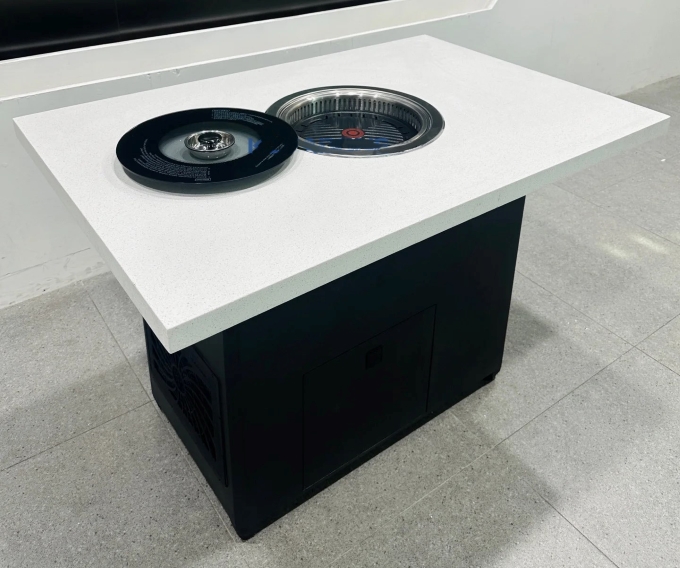 韩式烤肉店大理石无烟净化烤肉桌