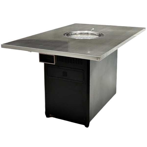 烤肉店不锈钢无烟净化炭火烤肉桌