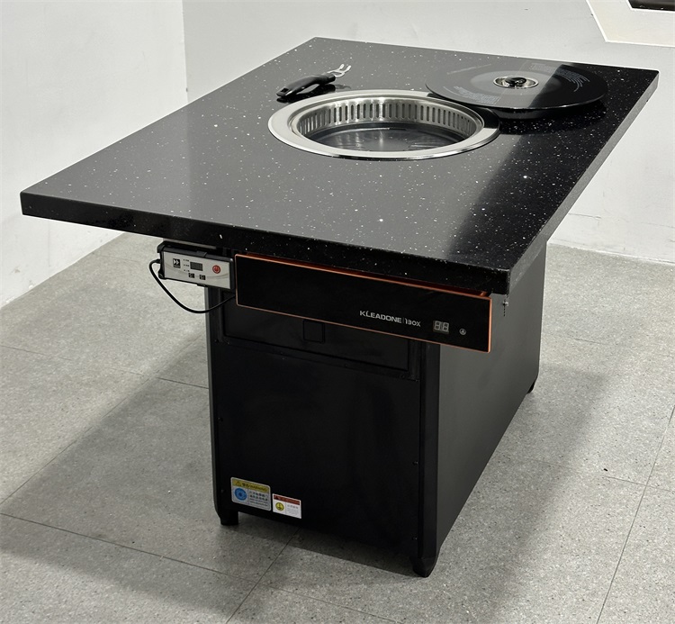 烤肉店智能无烟净化大理石烤肉桌