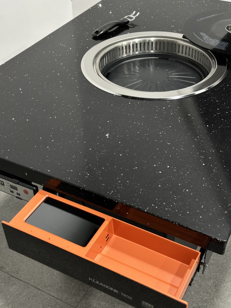 烤肉店智能无烟净化大理石烤肉桌