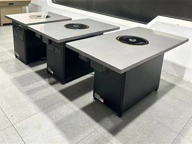 自助烤肉店大理石无烟净化电烤烤肉桌