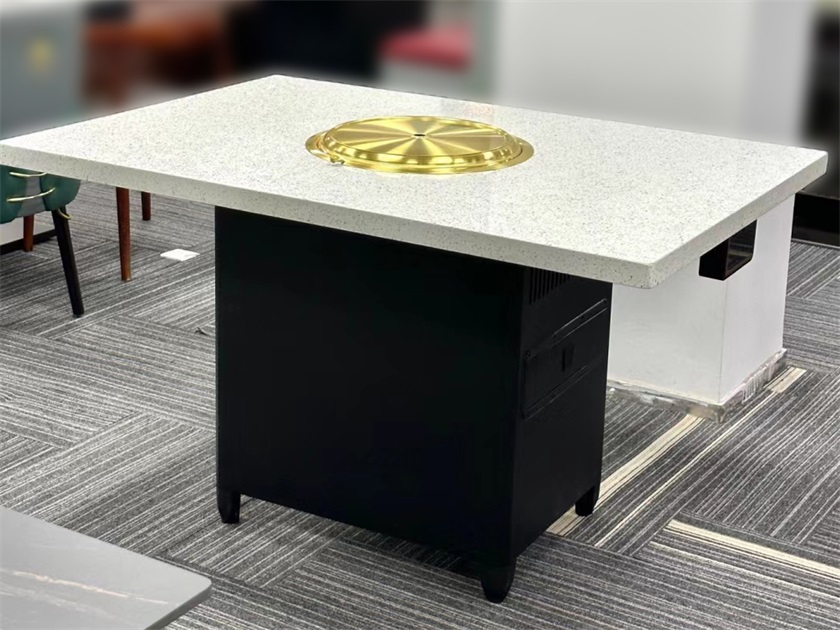 自助烤肉店炭烤烤肉无烟净化大理石烤肉桌