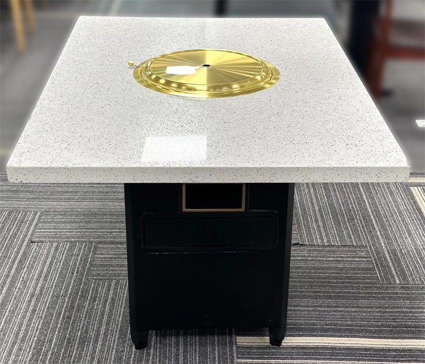 自助烤肉店炭烤烤肉无烟净化大理石烤肉桌