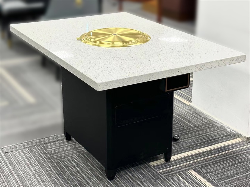 自助烤肉店炭烤烤肉无烟净化大理石烤肉桌