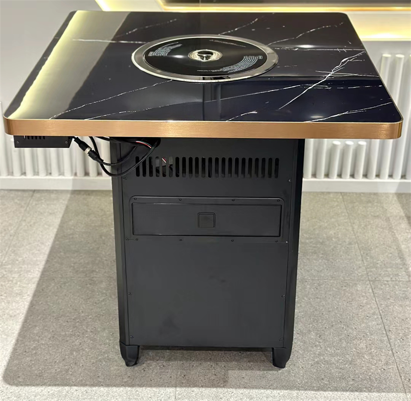 烤肉店现代大理石无烟自净化烤肉桌