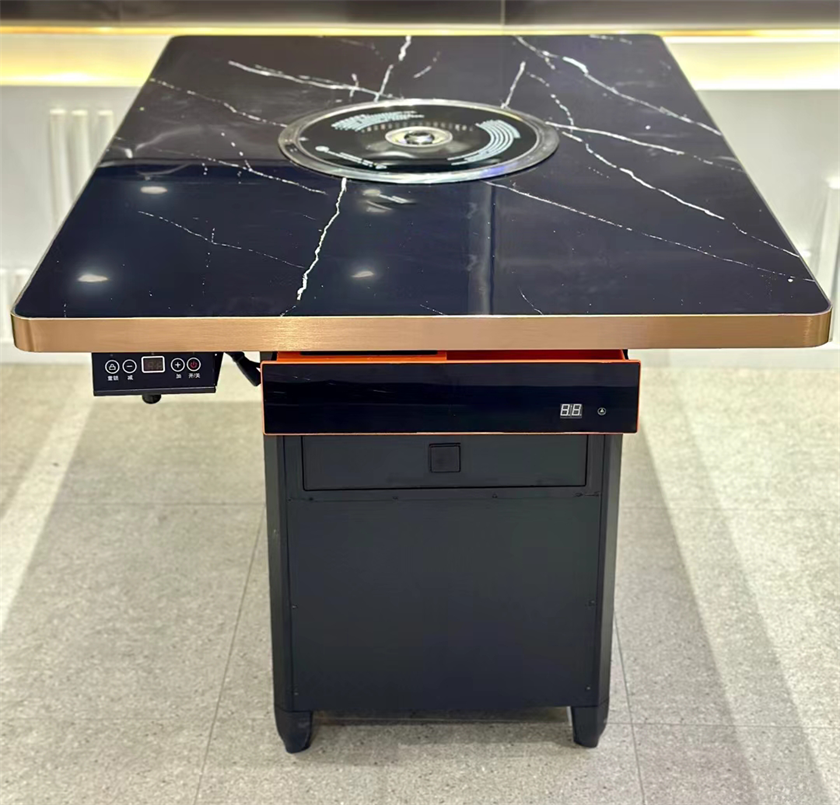 烤肉店现代大理石无烟自净化烤肉桌