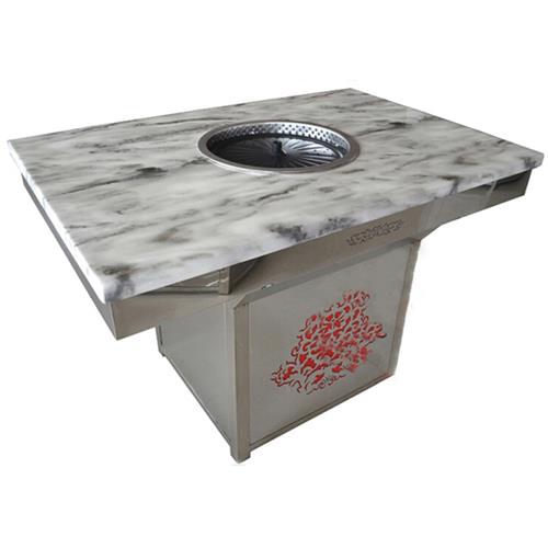 韩式自助火锅烧烤一体桌_不锈钢纸上烧烤桌子