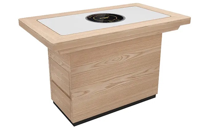 新款火锅店专用实木火锅桌