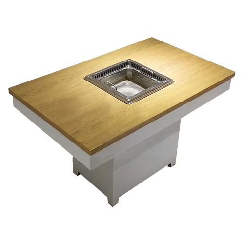 中式实木仿古电磁炉无烟净化火锅桌