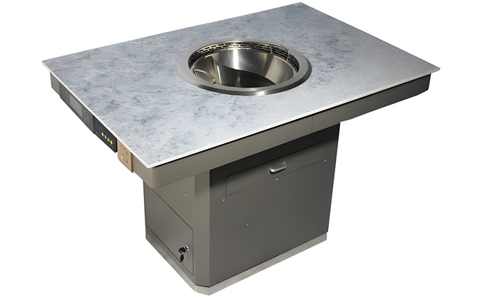 自带无烟净化器大理石无烟火锅桌