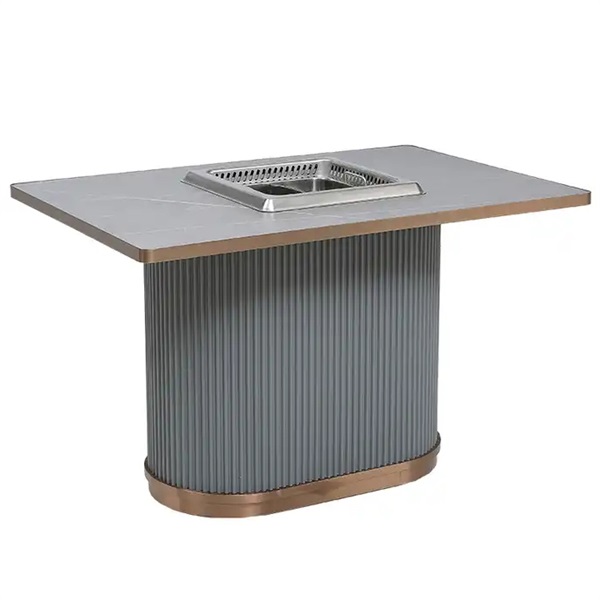 时尚轻奢下排风智能无烟净化火锅桌