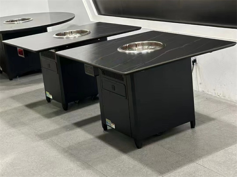 火锅店智能无烟净化岩板火锅桌