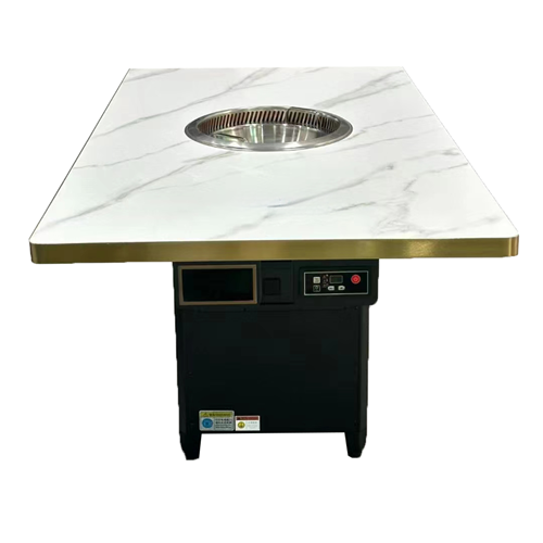 火锅店大理石台面商用智能无烟净化电磁炉餐桌