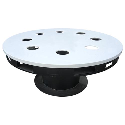 8人位大理石台面圆形一人一锅小火锅桌