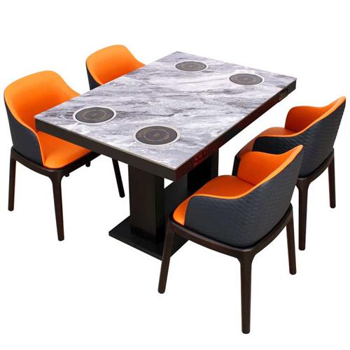  高级一人一锅火锅桌子_四人电磁炉小火锅餐桌