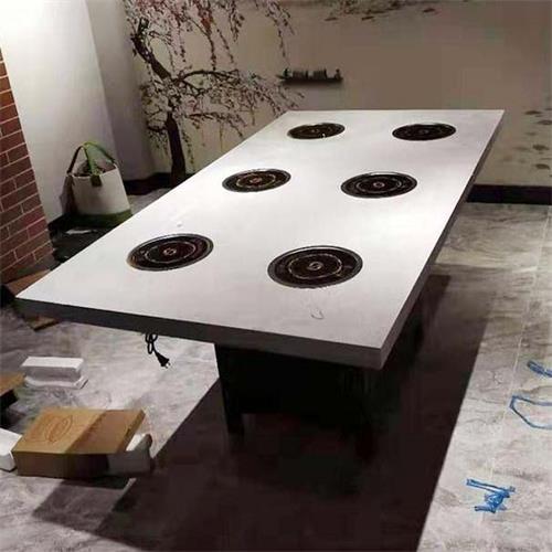 六人位一人一锅电磁炉小火锅餐桌_单人单锅火锅桌