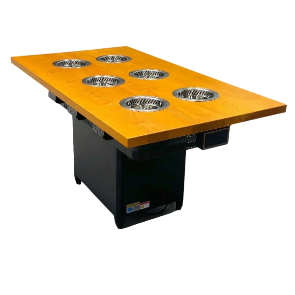 6人位一人一锅无烟自净化小火锅桌