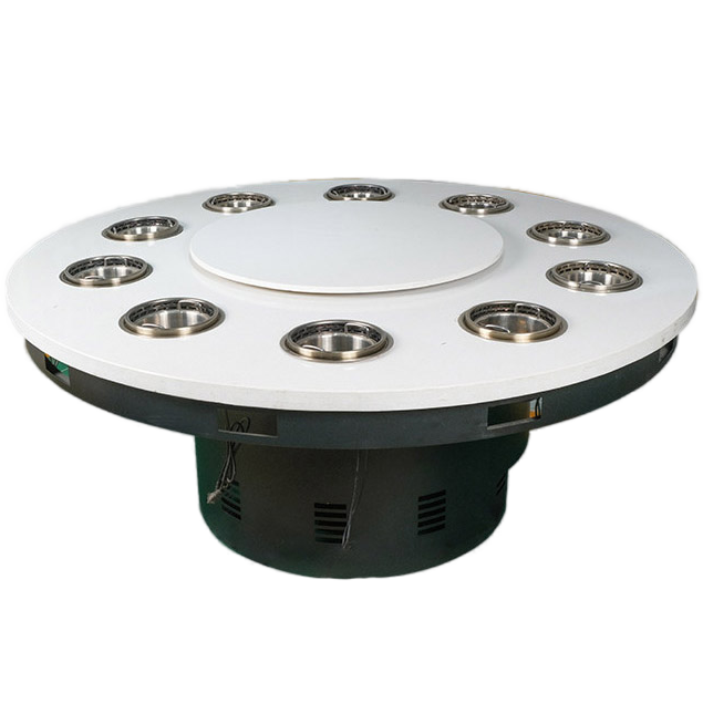 10人位一人一锅电磁炉无烟火锅桌子