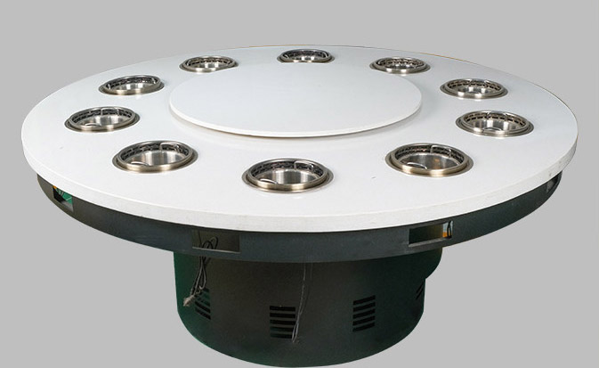 10人位一人一锅电磁炉无烟火锅桌子