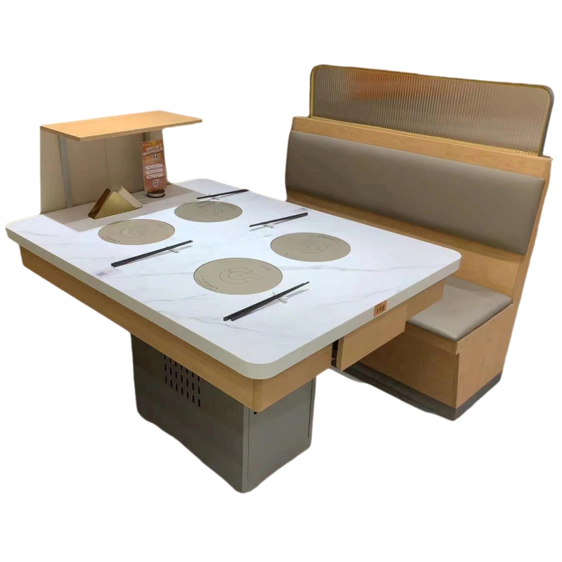 火锅店大理石台面一人一锅自助小火锅桌