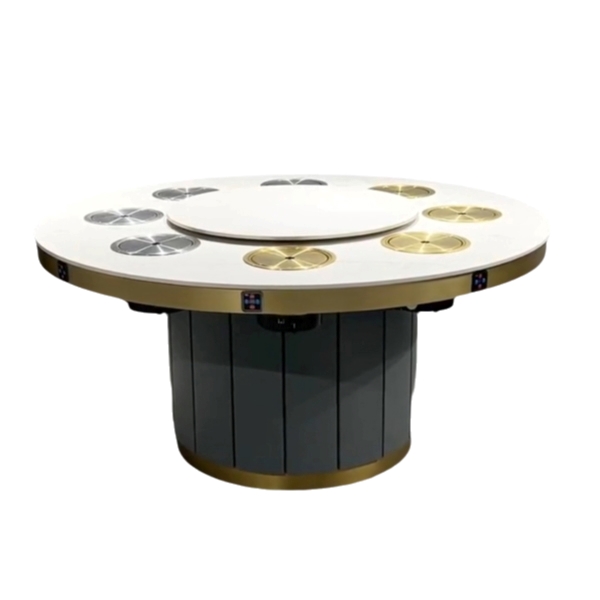 8人位一人一锅无烟净化小火锅圆桌