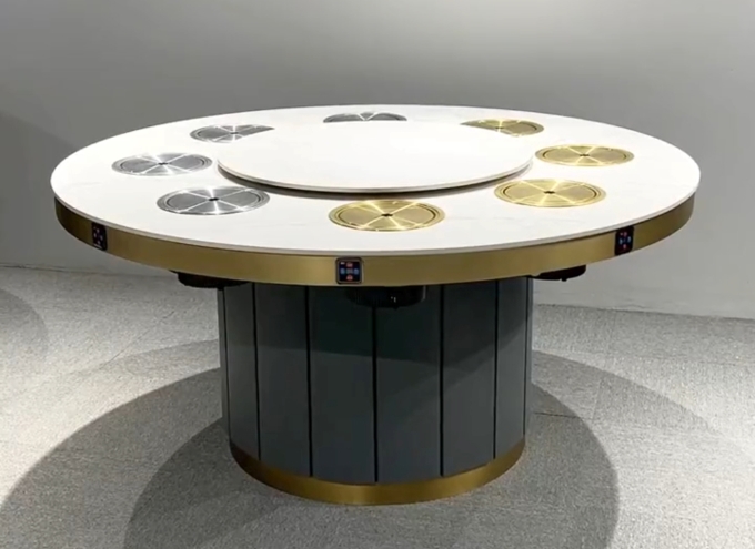 8人位一人一锅无烟净化小火锅圆桌