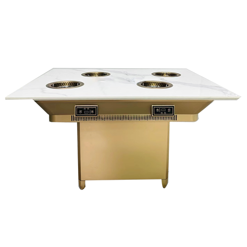 4人位一人一位小火锅无烟净化岩板火锅桌