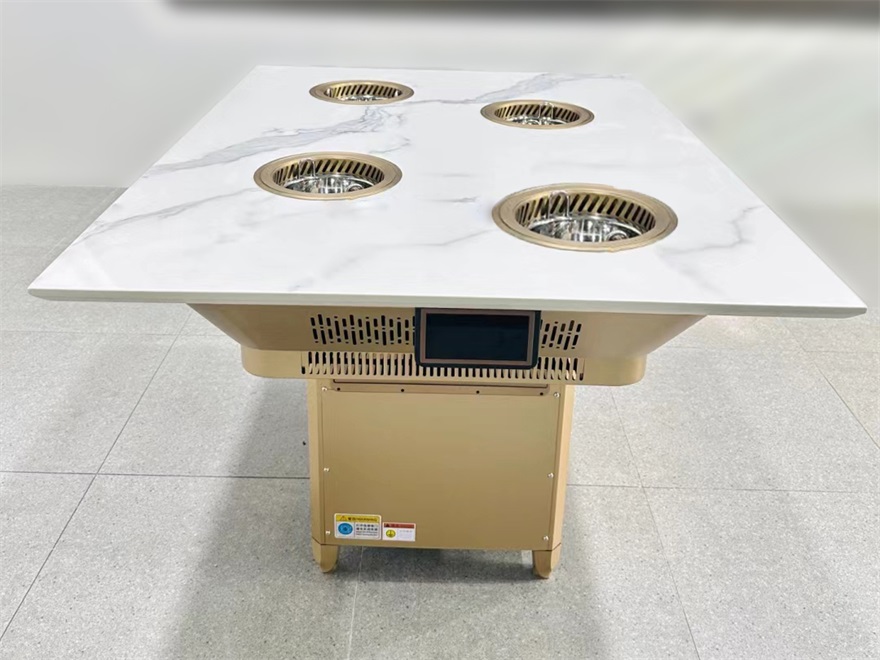 4人位一人一位小火锅无烟净化岩板火锅桌