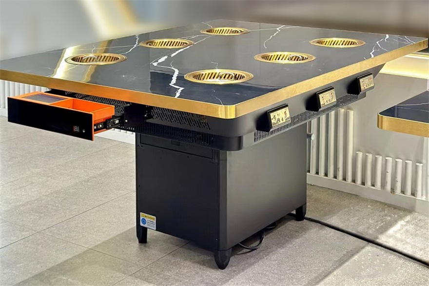 高端火锅店时尚轻奢6人位一人一位无烟小火锅桌