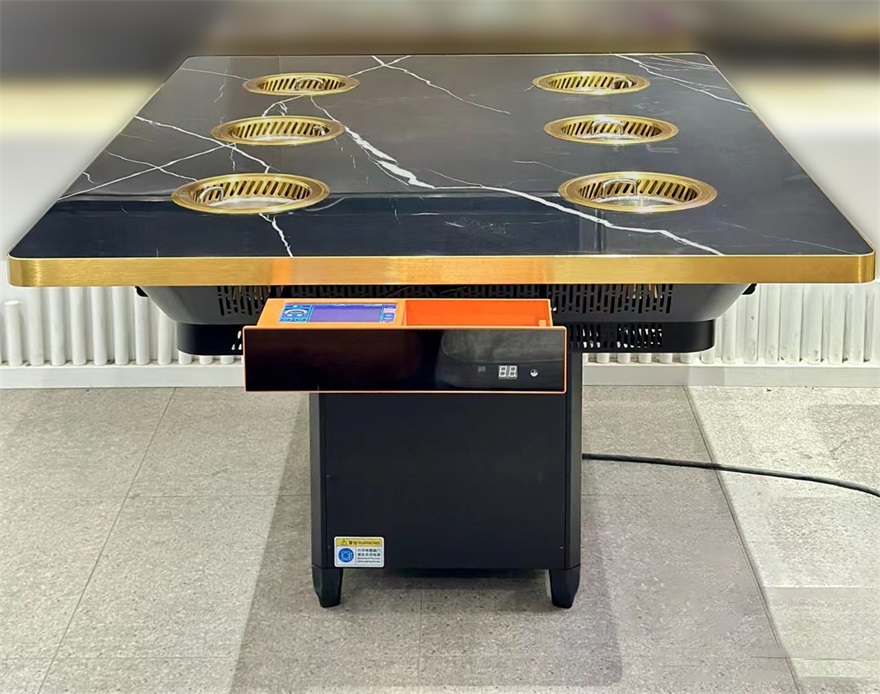 高端火锅店时尚轻奢6人位一人一位无烟小火锅桌