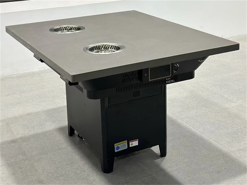 自助小火锅2人位大理石无烟净化火锅桌