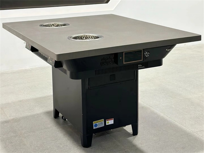 自助小火锅2人位大理石无烟净化火锅桌