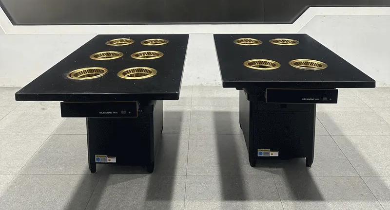 自助火锅店一人一锅无烟小火锅桌|商用电磁加热|岩板桌面设计