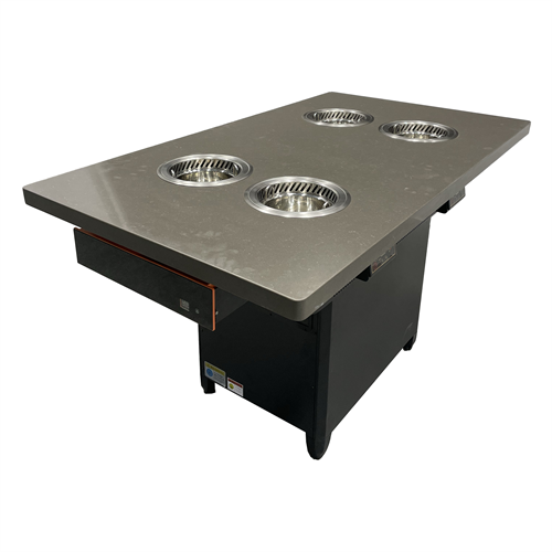 四人位一人一锅火锅桌｜内置无烟净化系统设计