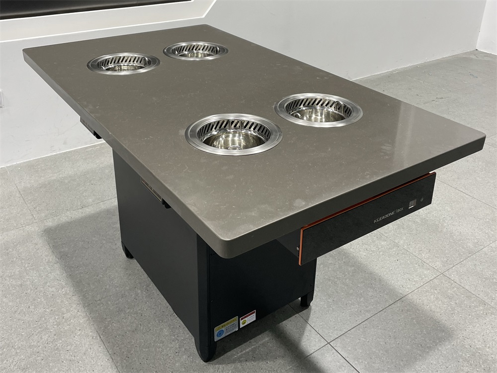 自助餐厅一人一锅无烟火锅桌|4人位独立净化系统设计