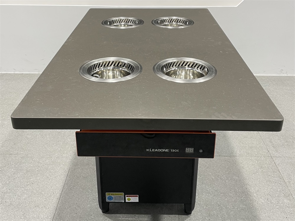 自助餐厅一人一锅无烟火锅桌|4人位独立净化系统设计