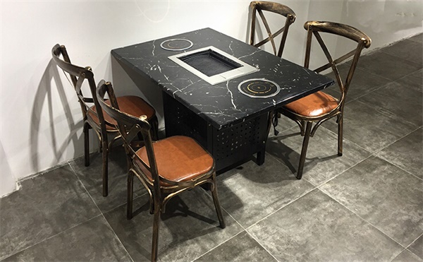 济南哪里有卖烧烤桌子的,烧烤店装修设计按这个