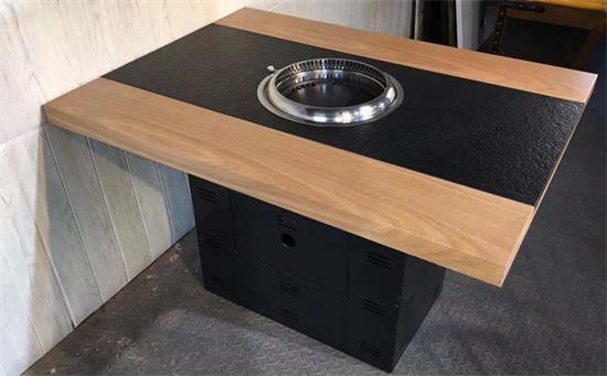 火锅烤肉店定做烧烤与火锅一体的桌子风格有哪